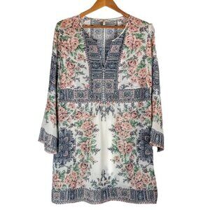 Joie Sheer Silk Floral Mini Dress